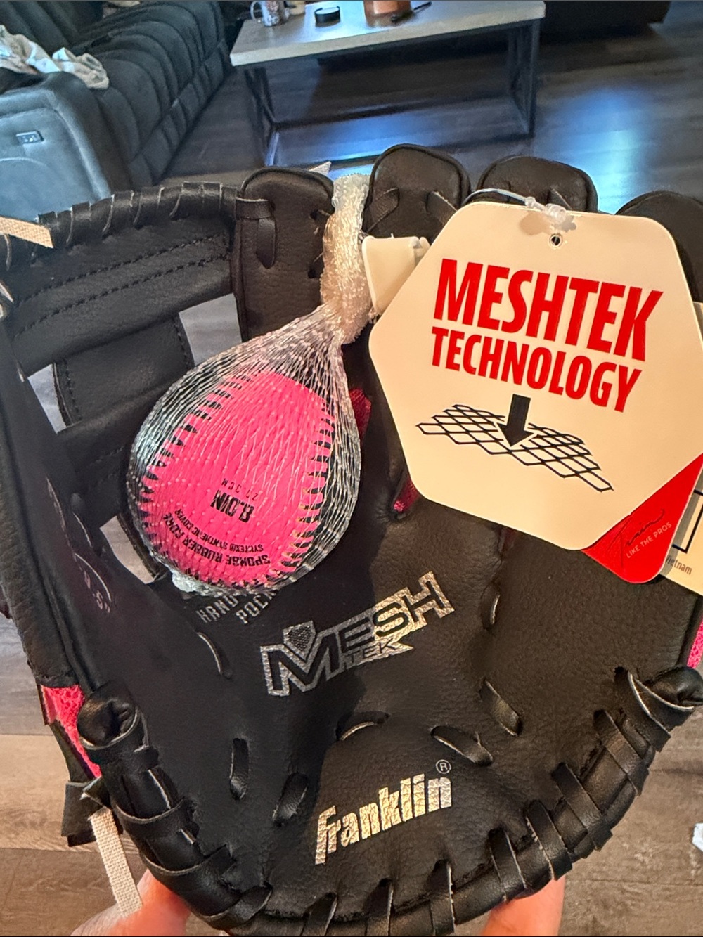 Kids Pink Baseball/Softball Glove